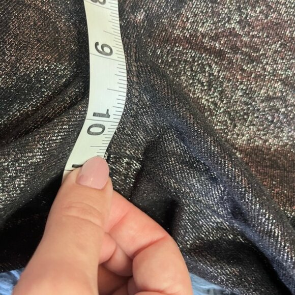 Old Navy Metallic Brown High-Waisted Shine OG Straight Ankle Jeans Size 4 - Picture 6 of 7